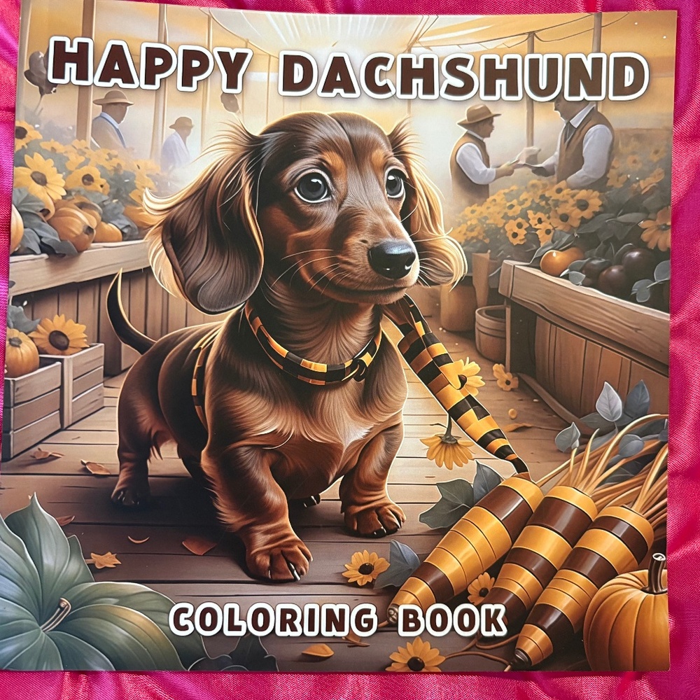 Dachshund Coloring Book | Cute Doxie Designs | Dog Lover Gift | NEW